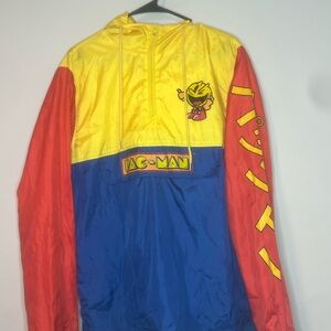 PacSun Pac-Man Windbreaker - Yellow, Red, Blue